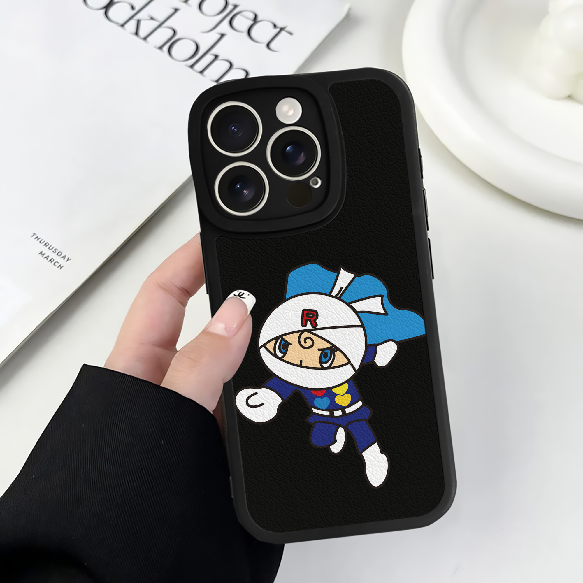 （画像用） アンパンマン Anpanman 【iPhone 16シリーズ対応】シリコンスマホケース（レザー調） 材質：シリコン
